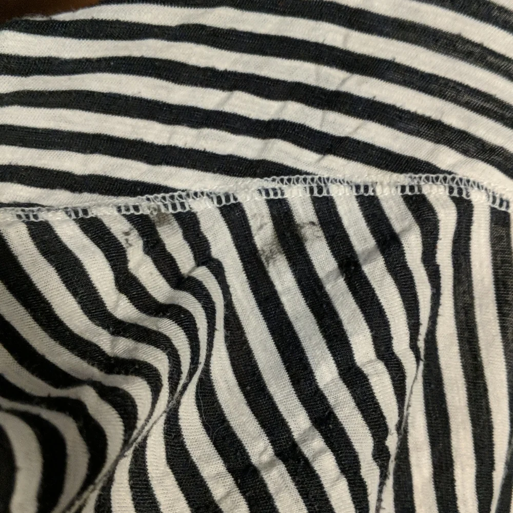 ANTHROPOLOGIE POSTMARK ASYMMETRICAL HEM STRIPED LO